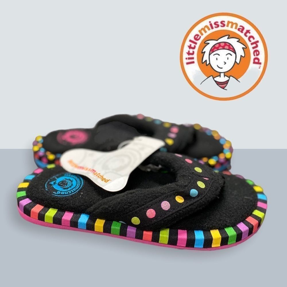NWT Little Mismatched Colorful Thong Sandals 1
